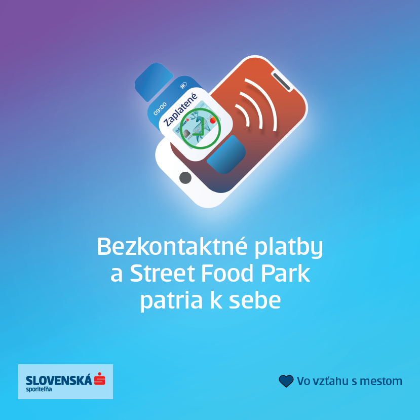 Bezkontaktné platby na Street Food Parku vďaka Slovenskej sporiteľni